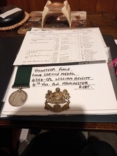 VOLUNTEER FORCE LONG SERVICE MEDAL 4354 CPL WILLIAM HEWITT 4TH BN MANCHESTER REG