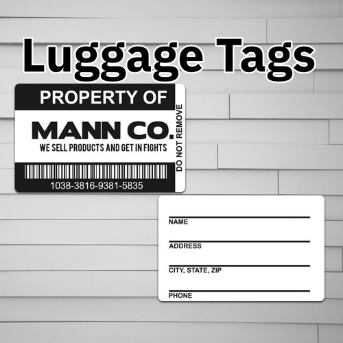 Mann asset luggage tag for - mann, (for