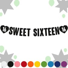 Sweet sixteen custom bunting - sweet,