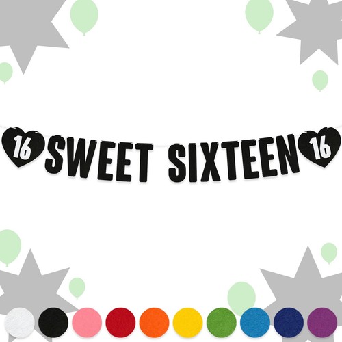 Sweet sixteen custom bunting - sixteen,