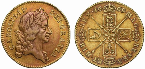 Charles 1669 guinea 3rd - guinea,,