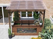 Wooden Pergola with Black Bitumen Corrugated Roof | Wayland Black