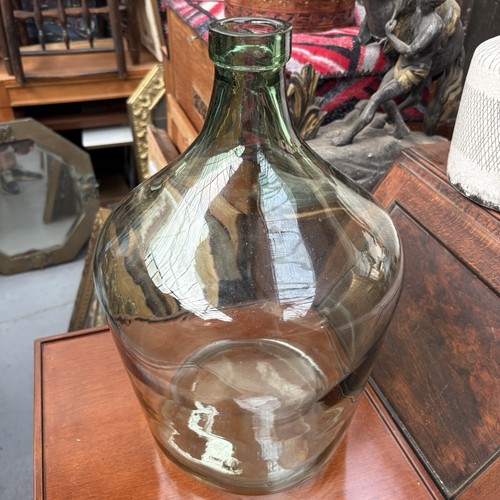 Vintage glass demijohn - demijohn,