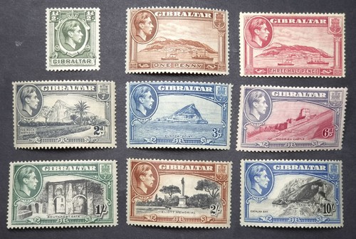 Gibraltar kgvi 1938 set - 1938, to