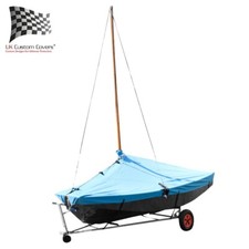 Mirror Dinghy Premium Tailored Waterproof Overboom Sailing Boat Cover Blue