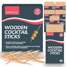 1200pk Bamboo Wooden Toothpicks Cocktail Sticks | Disposable 12 x 100 Party Food