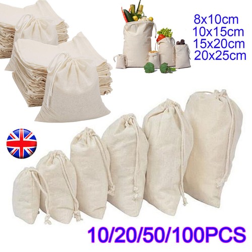 Cotton sack drawstring storage - drawstring,