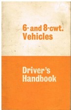 MORRIS MINOR 1000 6- & 8-cwt VAN PICK-UP ORIG. 1970 OWNERS INSTRUCTION HANDBOOK