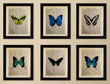 SET OF 6 ART PRINTS ON OLD