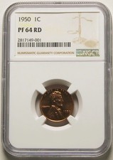 1950 Lincoln Penny NGC PF 64