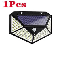100 LED Solar Wall Lights PIR Motion Sensor Outdoor Garden Security Lamps 1/2/4