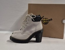 Dr Martens Boots Grey Persephone Platform Lace Up Leather Women Heel 3" 6 UK