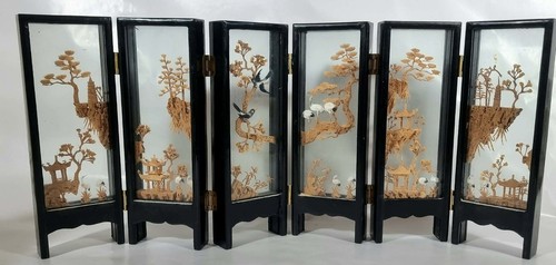 Chinese cork diorama folding - diorama,