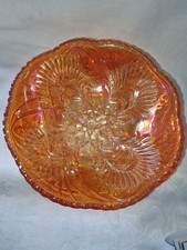 Vintage 1935 Curved Star Cathedral With Headdress Interior Bowl