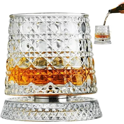 Spinning whiskey glass set - whiskey,