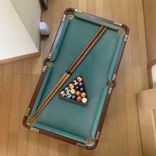 Mini Pool Table with Cue Balls and Sticks - Used, Compact Home Billiard