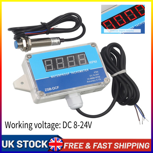 24v hall tachometer red - 8-24v,