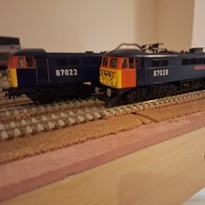 Lima Class 87 022/028 GBRF Unboxed DCC On Board Unboxed Lights One End. 2 Locos