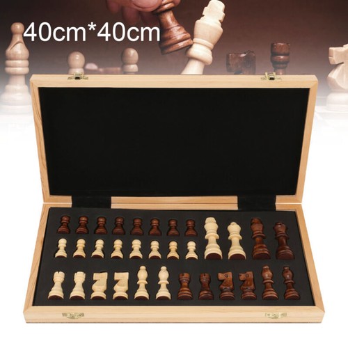Large chess wooden set - large, folding
