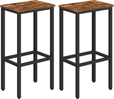 Set of 2 Rustic Brown & Black