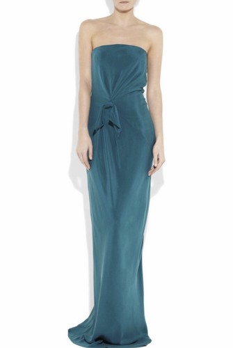 Issa blue silk gown - gown, sress