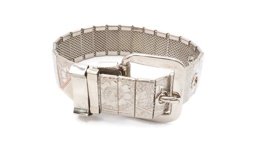 Vintage bracelet silver tone - bracelet,