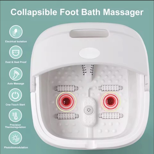Collapsible heated foot - foot, spa