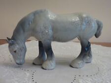 Beswick Horse - Rare Grey Grazing Shire - Prof Restored  Ears - Model No 1050