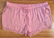 Primark Secret Possessions Pink Sleep Shorts Tie waist Side pockets Size XL NWOT