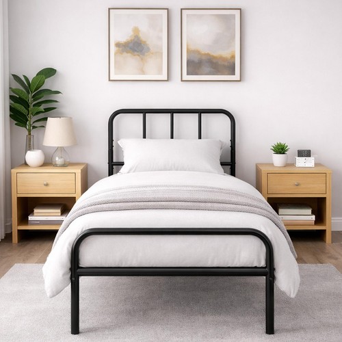 Single metal bed - single,