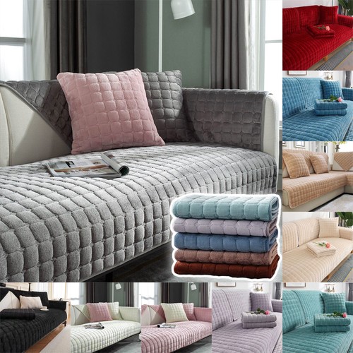 Sofa seat cover flannel couch - cover,