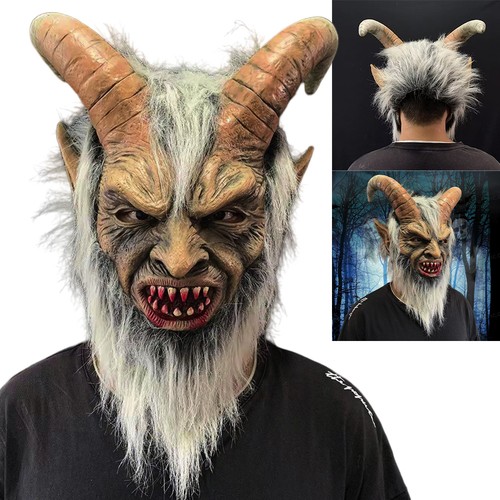 Sheep horn devil head - head, men's