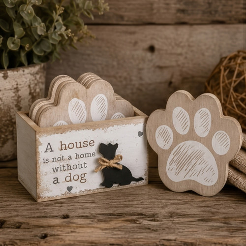 Scrabble coaster set cat or - set,