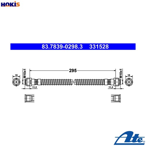 Brake hose 7839 0298 for - brake,