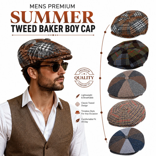 Adjustable peaky blinders hat - peaky,