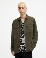 AllSaints Men's Green Military Jacket UK Size L