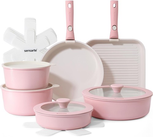 Pink piece ceramic pots and - 17,