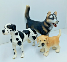 SCHLEICH Dog Puppy Bundle - Husky Dalmation Golden Retriever RETIRED Figures