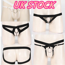 UK*Mens Lingerie Bikini Underwear Jockstrap Open Back G-string Thong with O-Ring