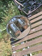 Vintage adjustable wall mirror, round, rotating chrome arm