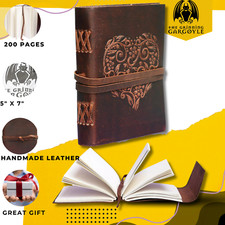 Leather heart notebook journal - heart,