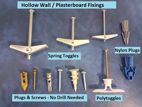 Plasterboard fixings plugs - plasterboard, &