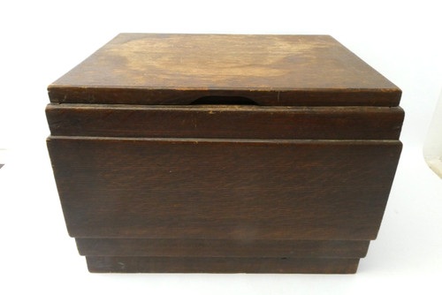 Vintage wooden coal box metal - vintage,