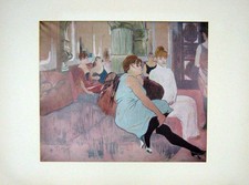 Old Vintage Print C1952 Oil Paintings Salon Rue Des Moulins Museum Albi 20th