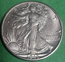 1945 D Walking Liberty 90%