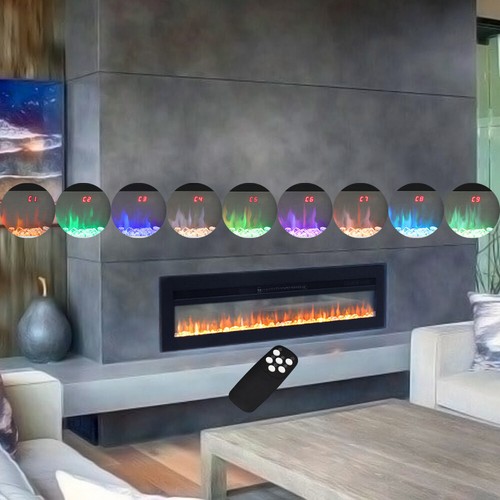 Electric fireplace led - 70'',
