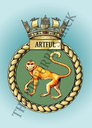 Hms artful crest metal - artful, a