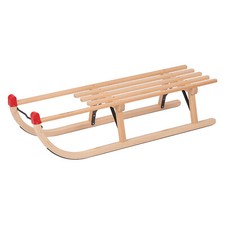 Davos Sled 90 cm Made of Beech Wood Wooden Sled