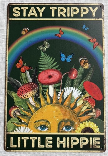 Hippie camper metal sign - camper,