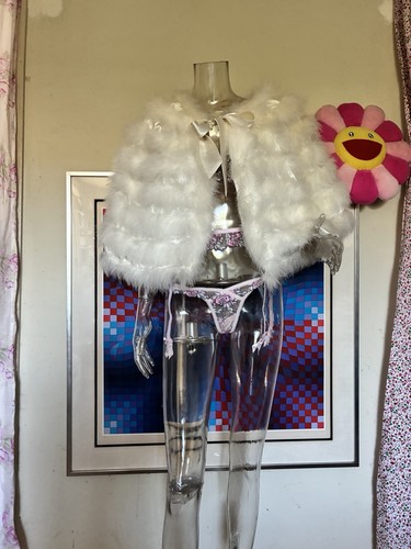 Vintage 1950s white marabou - 1950s,